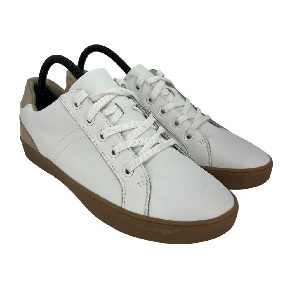 Naturalizer Morrison Shoes Womens Size 9.5 White Leather Lace Up Sneakers Casual